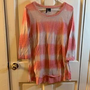 🍁New Directions thin sweater XL pink n white